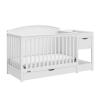 Graco Bellwood 5-in-1 Convertible Crib & Changer with Drawer (White) – GREENGUARD Gold Certified, Full-Size Storage Drawer, Converts to Toddler Bed and Full-Size Bed(White)