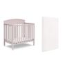 Graco Benton 4-in-1 Convertible Mini Crib with Bonus Crib Mattress (White) – GREENGUARD Gold Certified, 2.75-Inch Mattress Included, Baby Crib Converts to Twin Bed, Ideal for Small Spaces(Blush)
