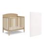 Graco Benton 4-in-1 Convertible Mini Crib with Bonus Crib Mattress (White) – GREENGUARD Gold Certified, 2.75-Inch Mattress Included, Baby Crib Converts to Twin Bed, Ideal for Small Spaces(Driftwood)