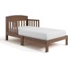 Graco Benton Toddler Bed (Blush) – GREENGUARD Gold Certified, Baby Safety Alliance Verified, with Safety Toddler Guardrails, Fits Standard Crib Mattress, Easy Assembly, Kids Transition Bed(Hazelnut)