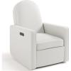 Graco Olivia Small-Spaces Premium Nursery Power Recliner Swivel Glider (Ivory Boucle) – Smaller Profile for Smaller Rooms, Upholstered Power Recliner Chair, USB Charging Port, Durable Metal Base(Ivory Basketweave)