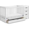 Graco Remi 4-in-1 Convertible Crib & Changer (White) – GREENGUARD Gold Certified, Fits Standard Crib Mattress, Converts to Toddler Bed and Full Bed, 4 Adjustable Mattress Heights(White)