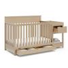 Graco Shiloh 5-in-1 Convertible Crib & Changer with Drawer (Driftwood) – GREENGUARD Gold Certified Baby Crib Crafted from Wood, Converts to Toddler Bed, Daybed, and Full-Size Bed(Driftwood)