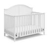 Graco Wilfred 5-in-1 Convertible Crib (Black) – GREENGUARD Gold Certified, Converts to Toddler Bed and Full-Size Bed, Fits Standard Full-Size Crib Mattress, Adjustable Mattress Support Base(White)