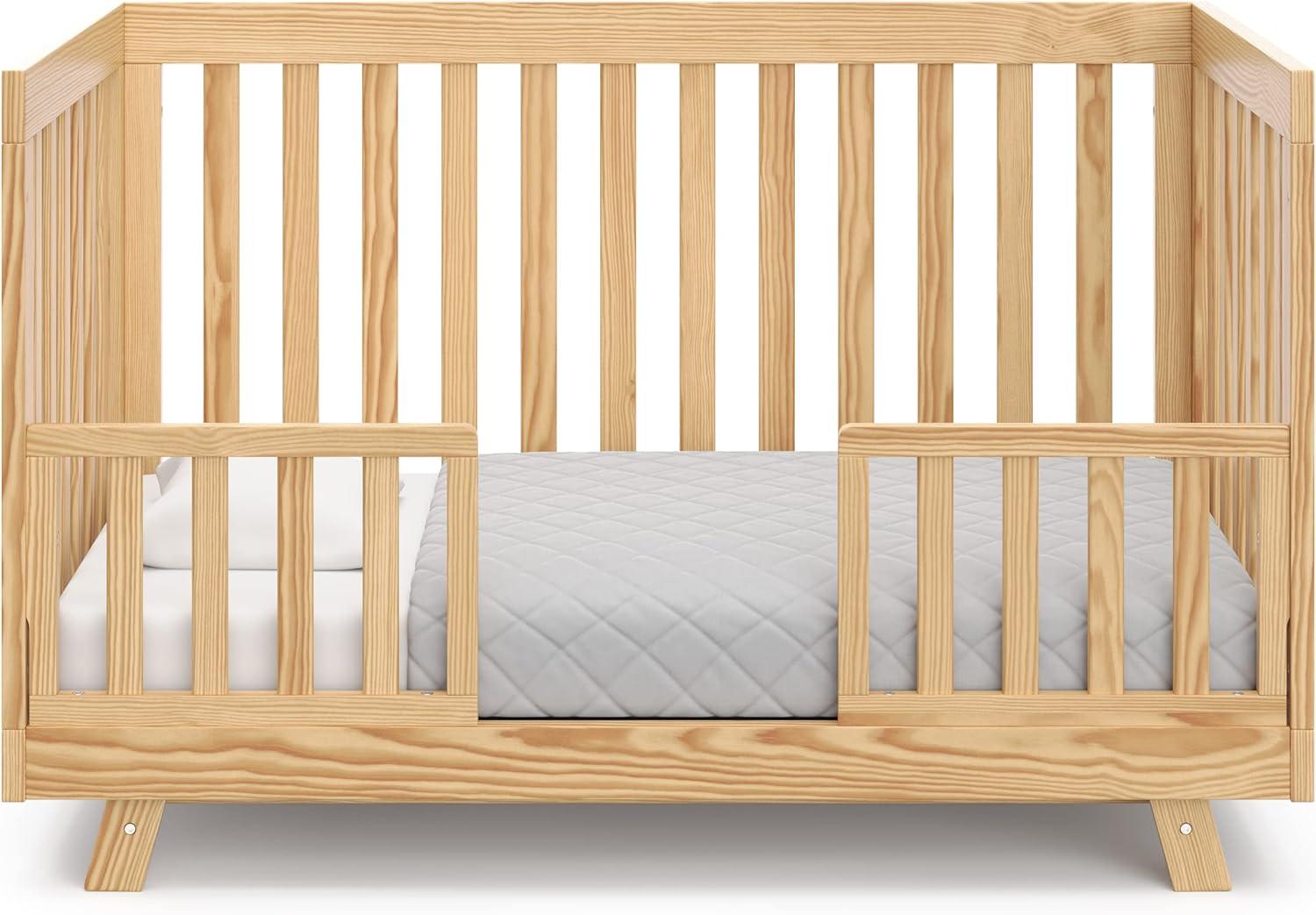 imageGraco Storkcraft Toddler Safety Guardrail with Slats White GREENGUARD Gold Certified Converts Compatible Storkcraft Crib to Toddler Bed Each Guardrail Sold IndividuallyNatural
