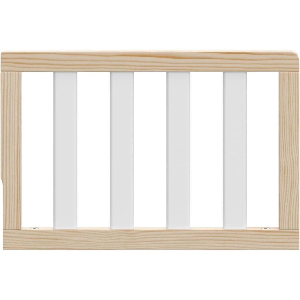 imageGraco Storkcraft Toddler Safety Guardrail with Slats White GREENGUARD Gold Certified Converts Compatible Storkcraft Crib to Toddler Bed Each Guardrail Sold IndividuallyNatural With White