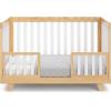 Graco Storkcraft Toddler Safety Guardrail with Slats (White) – GREENGUARD Gold Certified, Converts Compatible Storkcraft Crib to Toddler Bed, Each Guardrail Sold Individually(Natural With White)