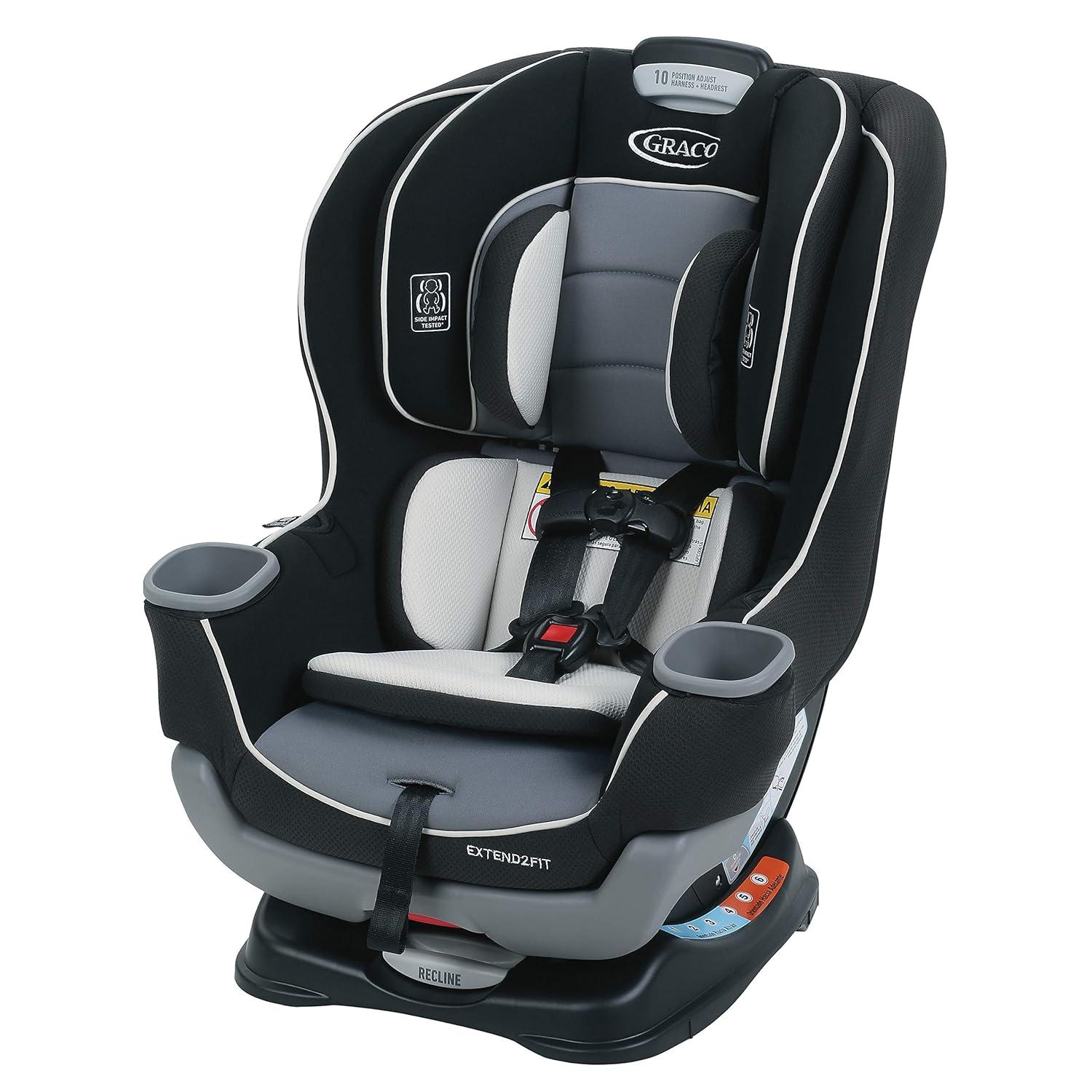 imageGraco Extend2Fit 3in1 Car Seat Grey Booster Car Seat ConvertibleGotham