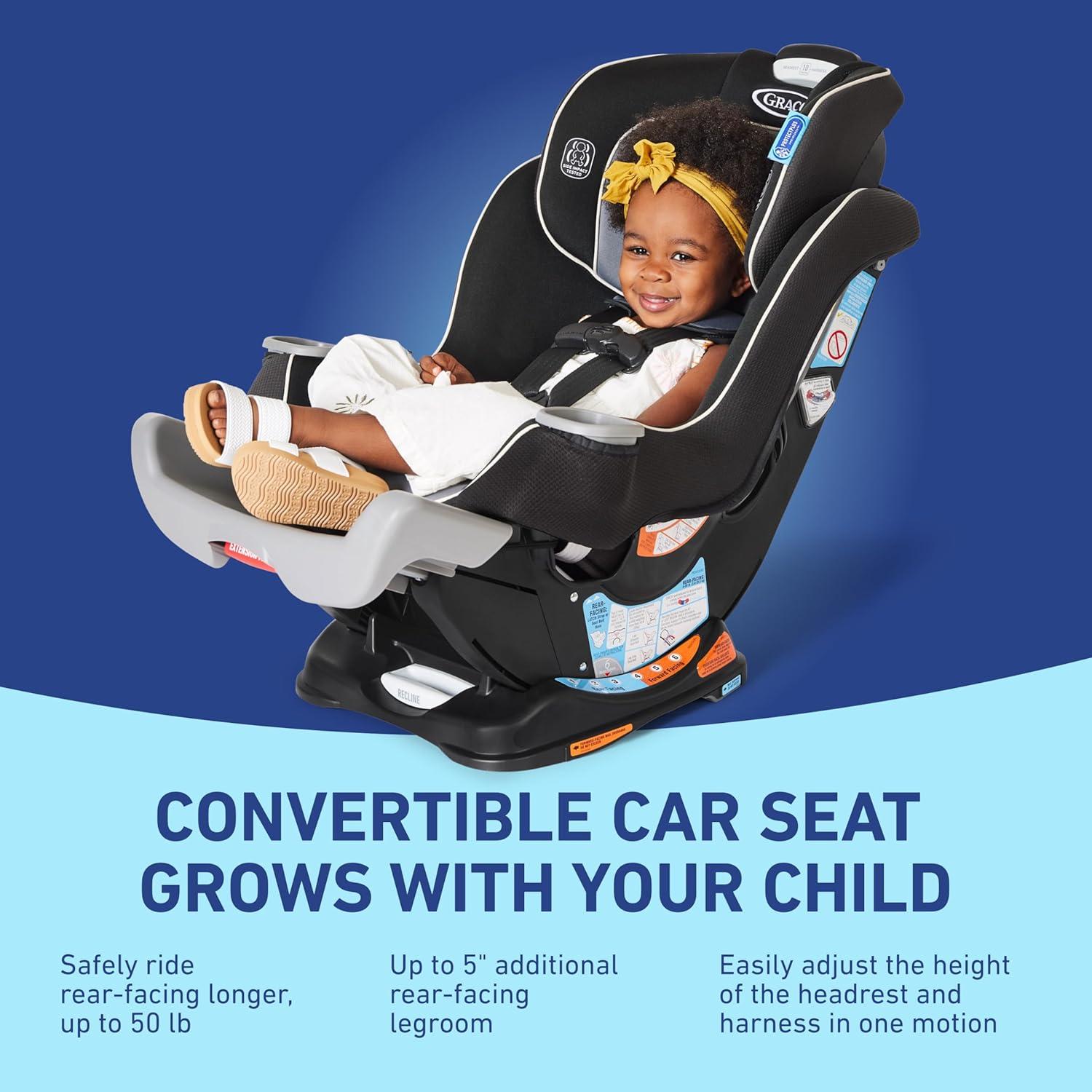 imageGraco Extend2Fit 3in1 Car Seat Grey Booster Car Seat ConvertibleGotham